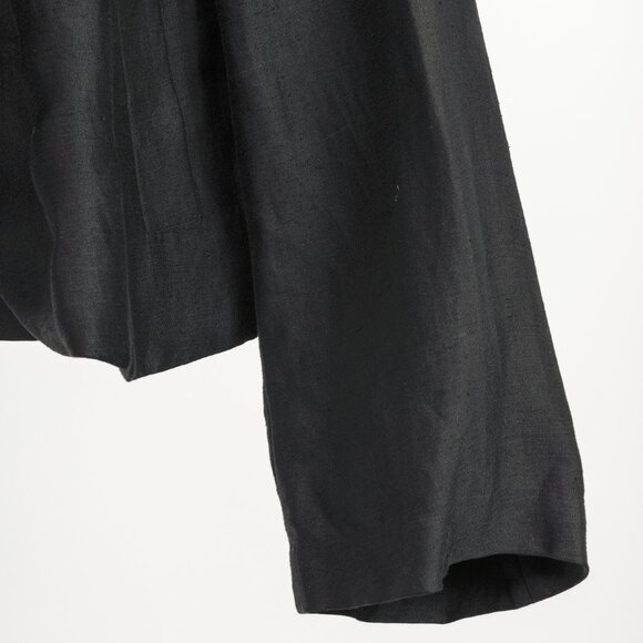 Dorothee Schumacher Black Linen Shantung Metallic-Collar Jacket - Picture 6 of 10